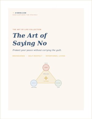 The Art of Saying No workbook cover by Ayerim